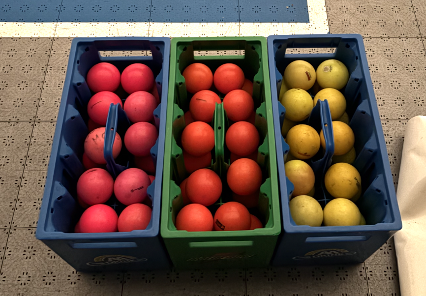 Trainingsballen in de Dome