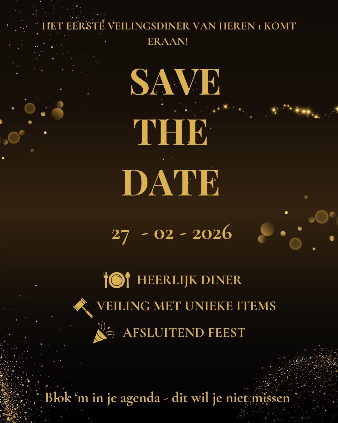 ️  Hèt veilingdiner van H1! Save the date! 