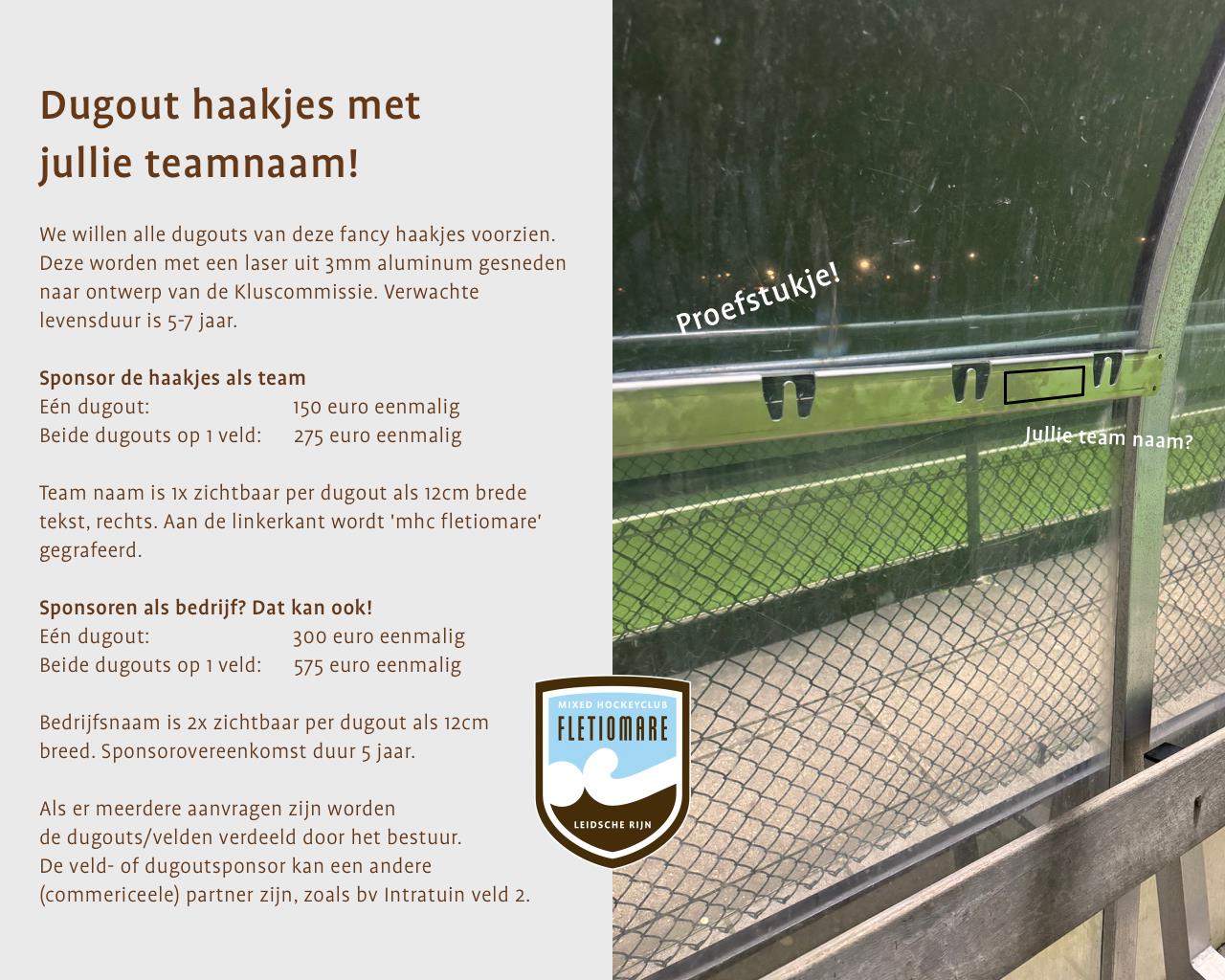 Voorzie jij met je team de dugout van kledinghaakjes?