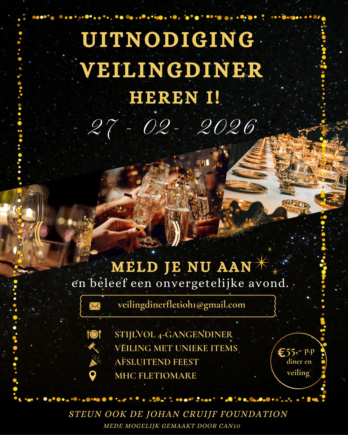 ✨️ H&egrave;t veilingdiner van H1!-update  ✨️
