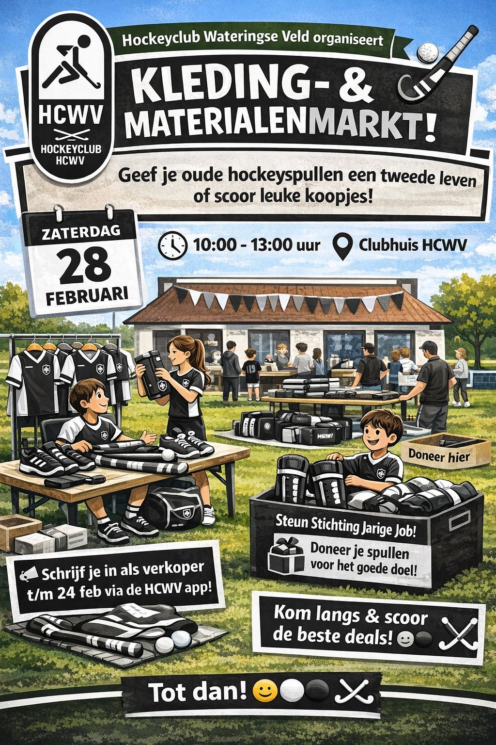 Hockey duel op een waterveld 