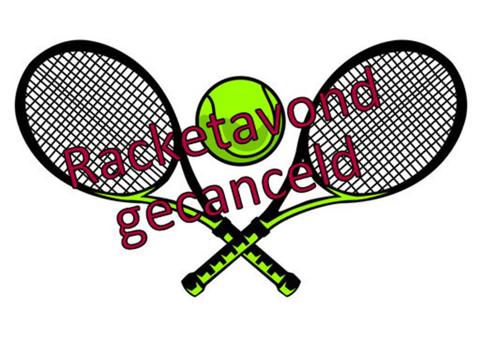 Afb 2 tennisrackets met bal met tekst Racketavond gecanceld.jpg